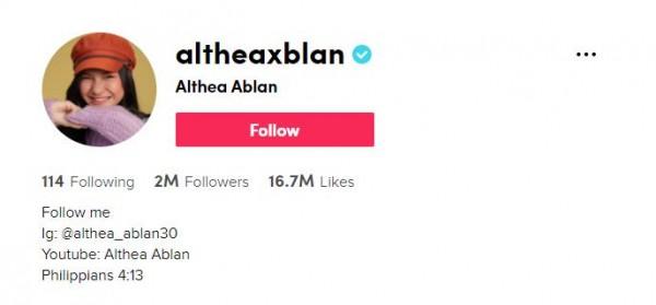 Prima Donnas Star Althea Ablan Now Has M Tiktok Followers Gma