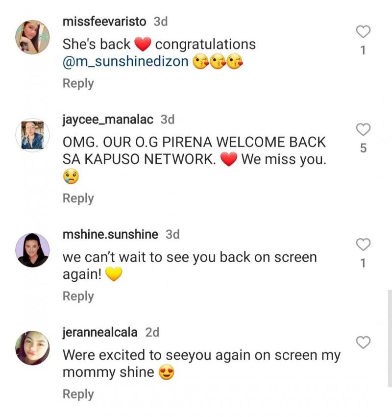 Sunshine Dizon Balik Kapuso Para Sa Upcoming Primetime Mega Serye Na