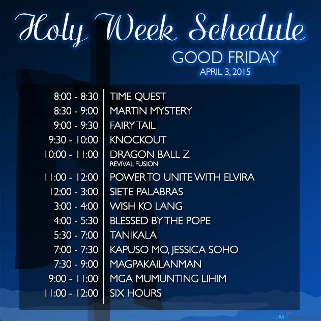 GMA's Holy Week schedule | Showbiz News | GMA Entertainment - Online