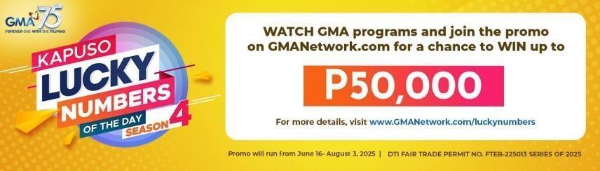 Kapuso Lucky Numbers of the Day promo