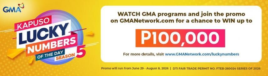 Kapuso Lucky Numbers of the Day promo