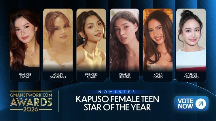 POLL: Kapuso Female Teen Star of the Year | GMANetwork.com Awards 2026 - GMA Network