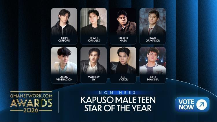 GMANetworkcom Awards 2026  Kapuso Male Teen Star of the Year