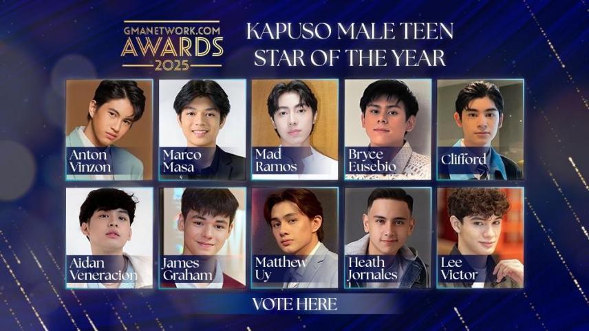 GMANetworkcom Awards 2025 Male Teen Star of the Year