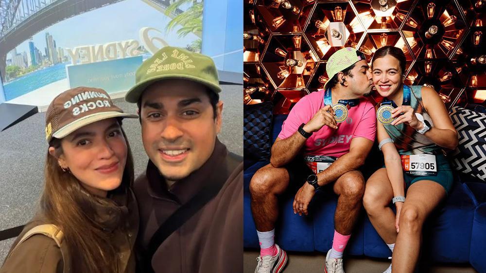 Sam YG surprises wife Essa Santos by running with her in the Sydney Marathon
