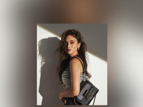 Pia Wurtzbach travels in style with a designer bag