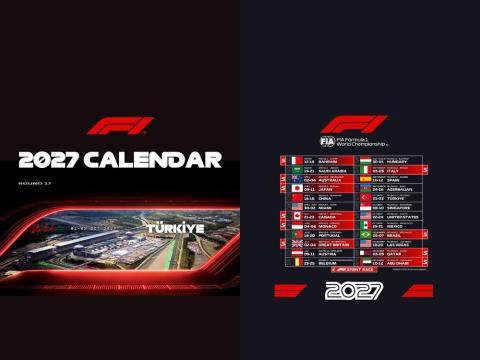 F1 unveils 2027 race calendar