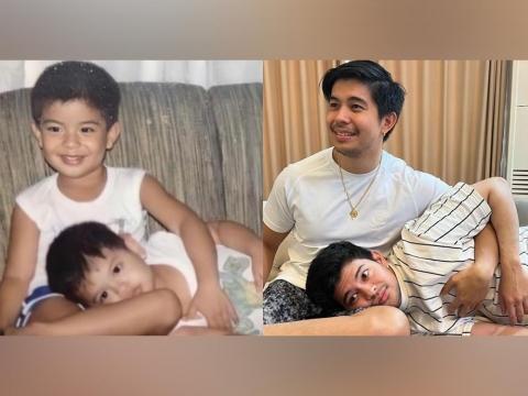 Rodjun and Rayver Cruz re create their childhood photo GMA