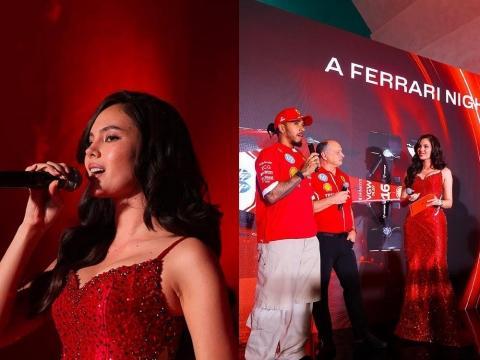 Catriona Gray hosts Ferrari Night in Singapore
