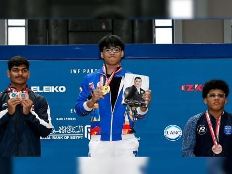 Filipino teen Albert Ian Delos Santos breaks own weightlifting world record in Egypt