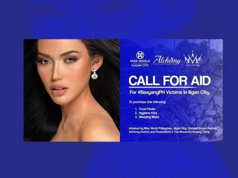 Miss World PH Iligan Christal Briseis calls for aid for Basyang victims