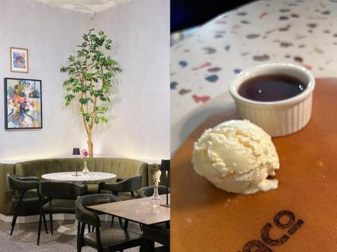 This cafe serves coffee, matcha, and 10-inch pancakes