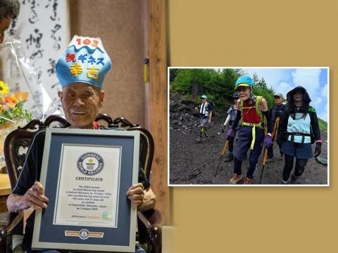 102-year-old Japanese man is the oldest person to climb Mt. Fuji