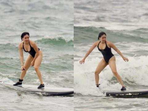 Mikee Quintos showcases surfing skills in Hawaii