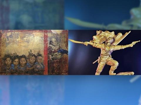 This exhibit raises funds to help calamity victims