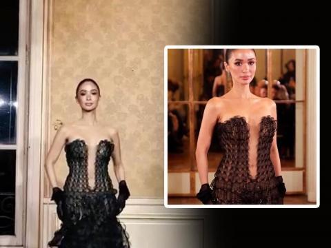 Heart Evangelista walks the runway at Paris Fashion Week