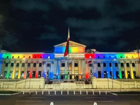 National Museum glows in rainbow colors for Pride Month