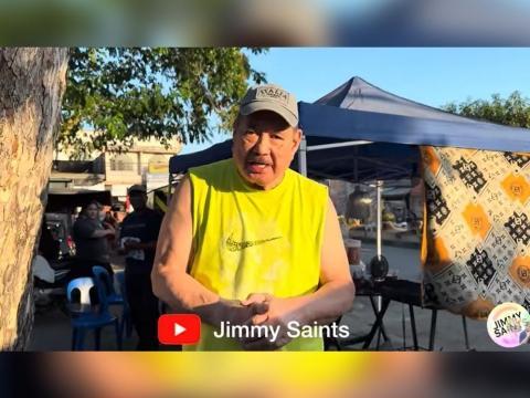 Jimmy Santos tries selling street food for a day