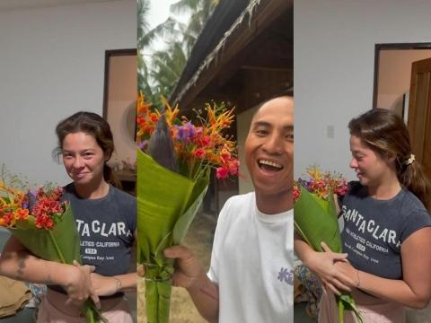 Andi Eigenmann, kinilig sa puso ng saging bouquet na iniregalo ni Philmar  Alipayo | GMA Entertainment