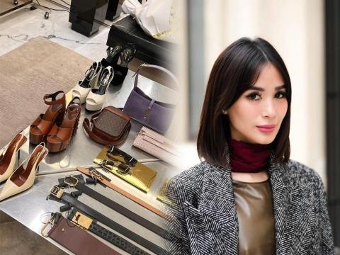Heart Evangelista goes out and about with an oversized YSL bag