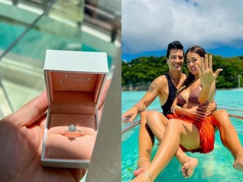 Camille Sold shows off her ring after getting engaged to