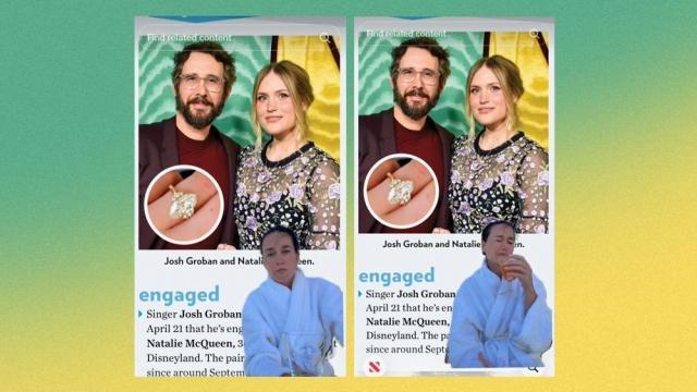 Katy Perry reacts to Josh Groban's engagement