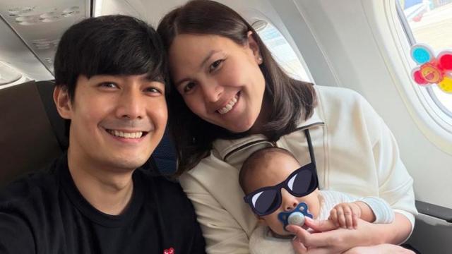 Robi Domingo, Maiqui Pineda go on their first international trip as a family of 3