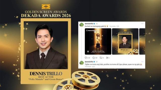 Dennis Trillo, Dekada awardee ng Golden Screen Awards