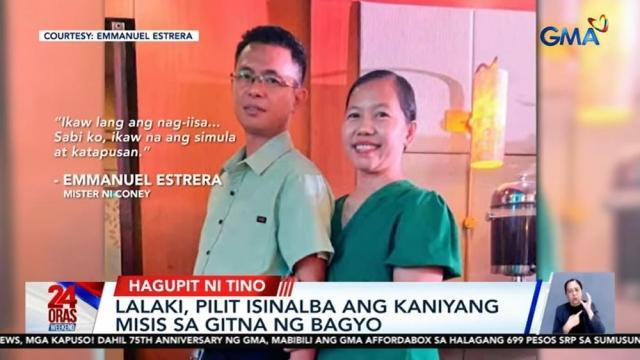 Isang lalaki, sinubukang sagipin ang buhay ng misis na nalunod sa baha