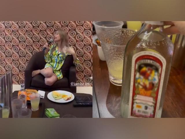 heart evangelista drinking gin