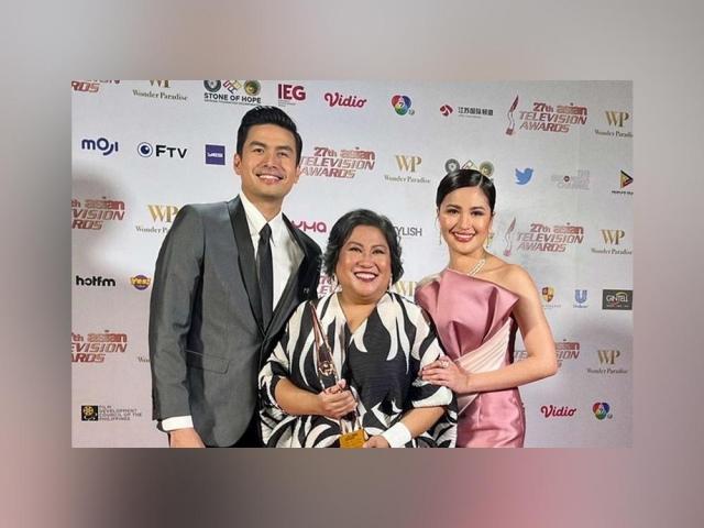Christain Baustista, Julie Anne San Jose, Garlic Garcia, Asian TV Awards night