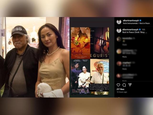Albert Martinez IG post Michelle Aldana and Director Tikoy Aguiluz