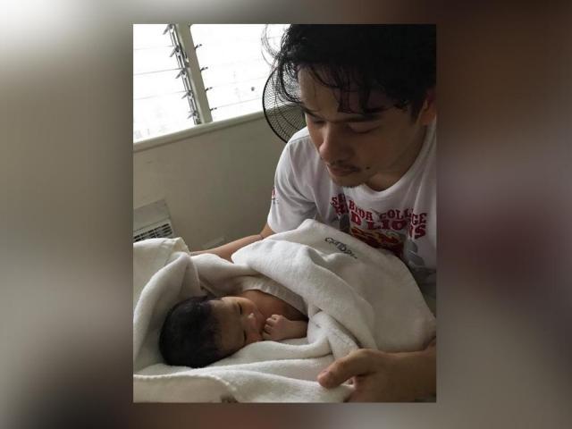 Alex Medina and his baby Alexandria Mercedes