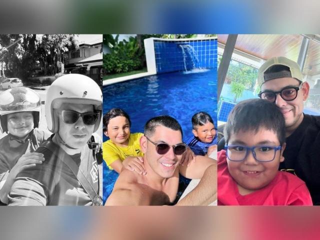 Richard Gutierrez with sons Zion and Kai