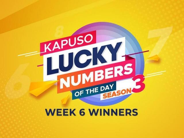 Kapuso Lucky Numbers of the Day Winners