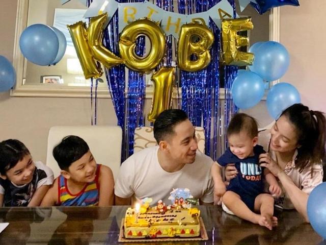 Karel Marquez and family celebrating Kobe birthday