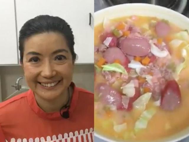 kara david and her hotdog sopas   