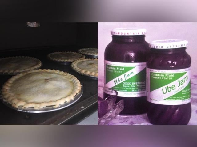 buko pie and ube jam