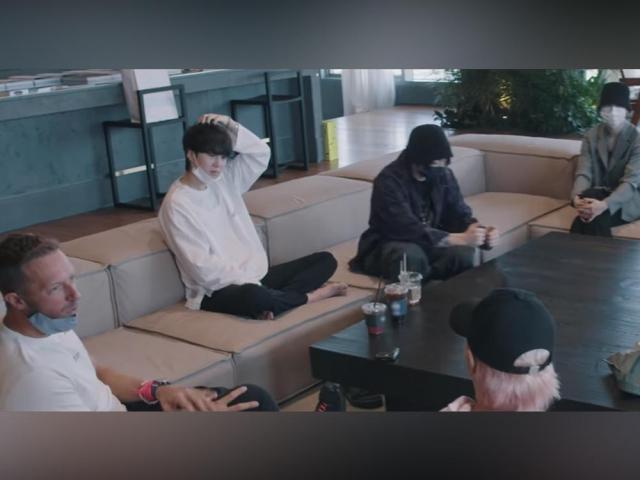 Chris Martin and BTS