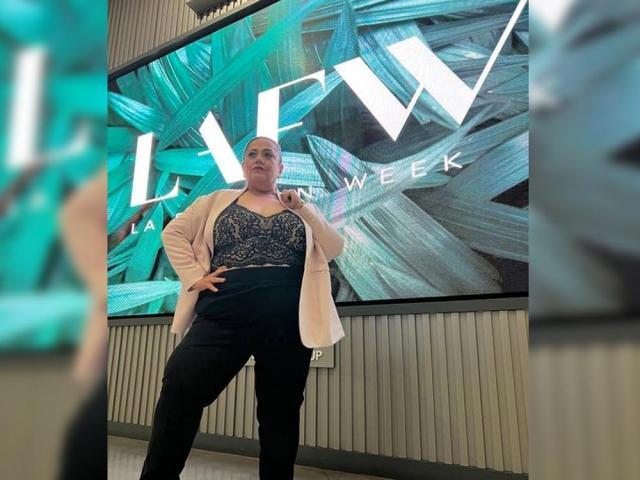 Ruby Rodriguez in Michael Cinco LA show