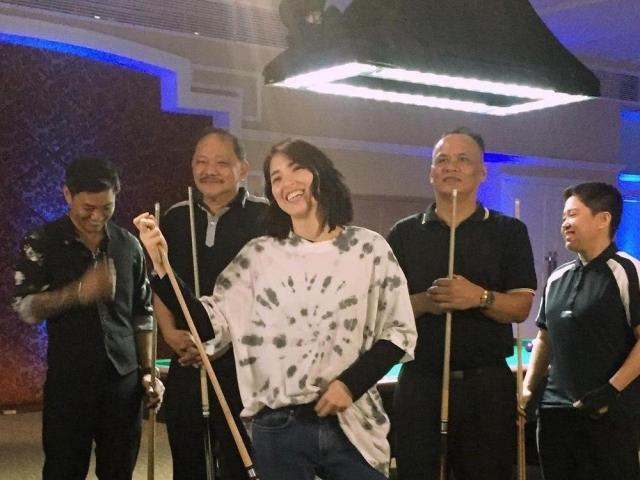 Kylie Padilla, Efren Reyes, Francisco Bustamante, Rubilen Amit, and Johann Chua