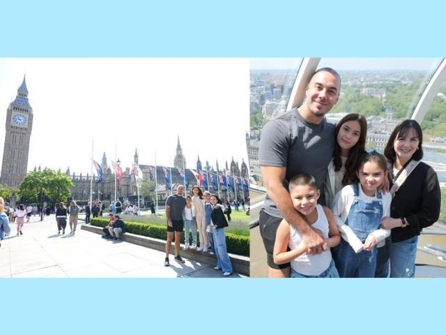 Doug Kramer, Chesca Kramer, Kendra Kramer, Scarlett Kramer, Gavin Kramer in London
