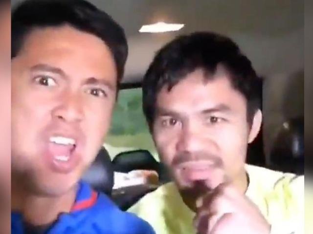 Mark Zambrano and Manny Pacquiao