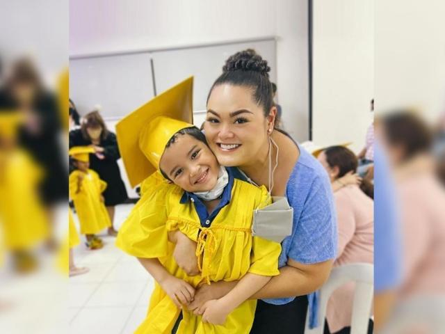 Cai Cortez with son Bibo