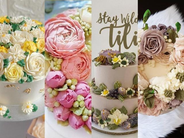 buttercream flower cakes
