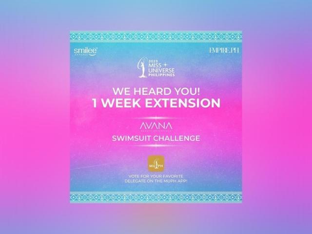 Swimsuit challenge extension announcement