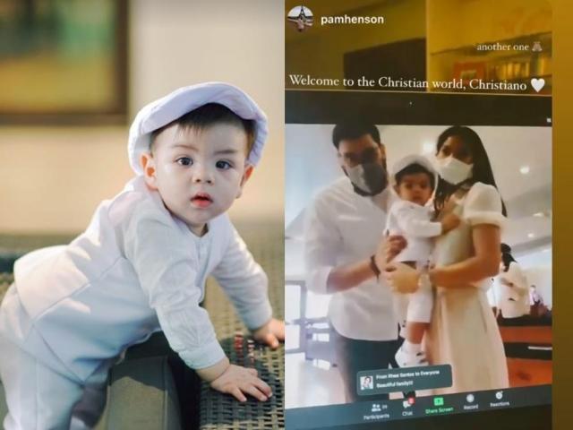 Luane Dy and Carlo Gonzalez with son