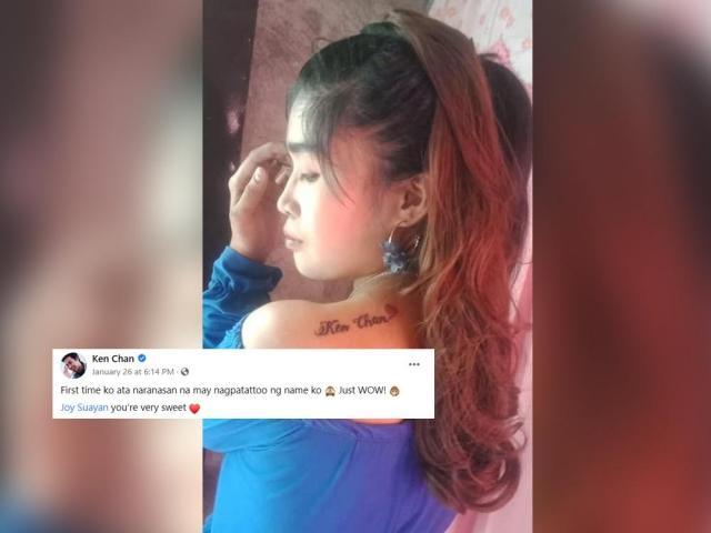 Avid fan ni Ken Chan pina tattoo ang pangalan ng aktor 