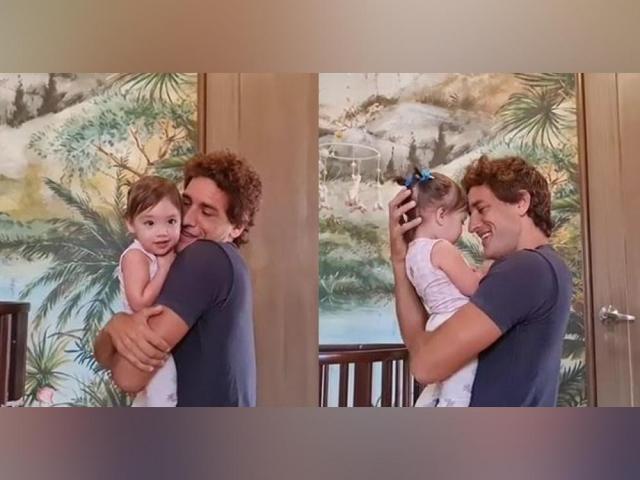 Nico Bolzico and baby Thylane