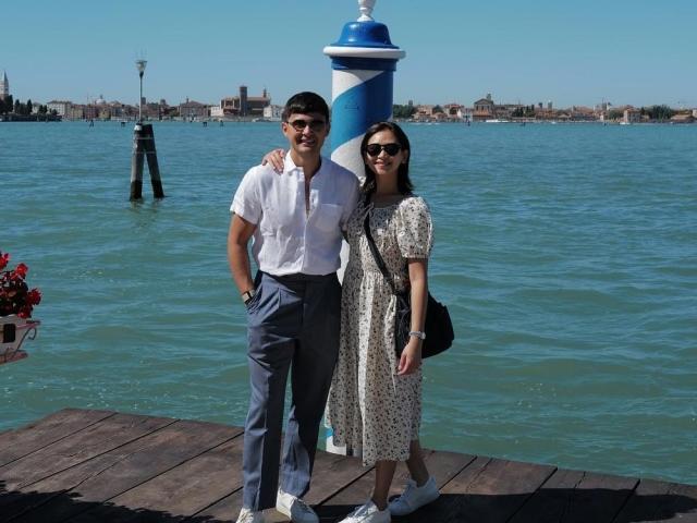 Matteo Guidicelli and Sarah Geronimo in Venice